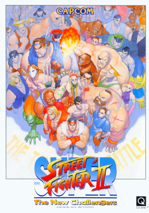 Super Street Fighter II - the new challengers (super street fighter 2 930914 Asia) Arcade Game Cover